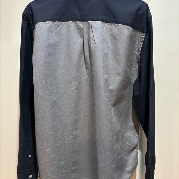 Y2K American Eagle Outfitters Black and Gray Button-Down Shirt - Picture 8 of 14